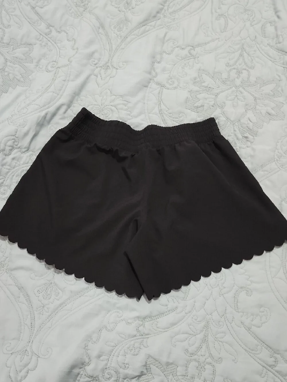 Old Navy Black Scallop Hem Girls' Pull-On Shorts